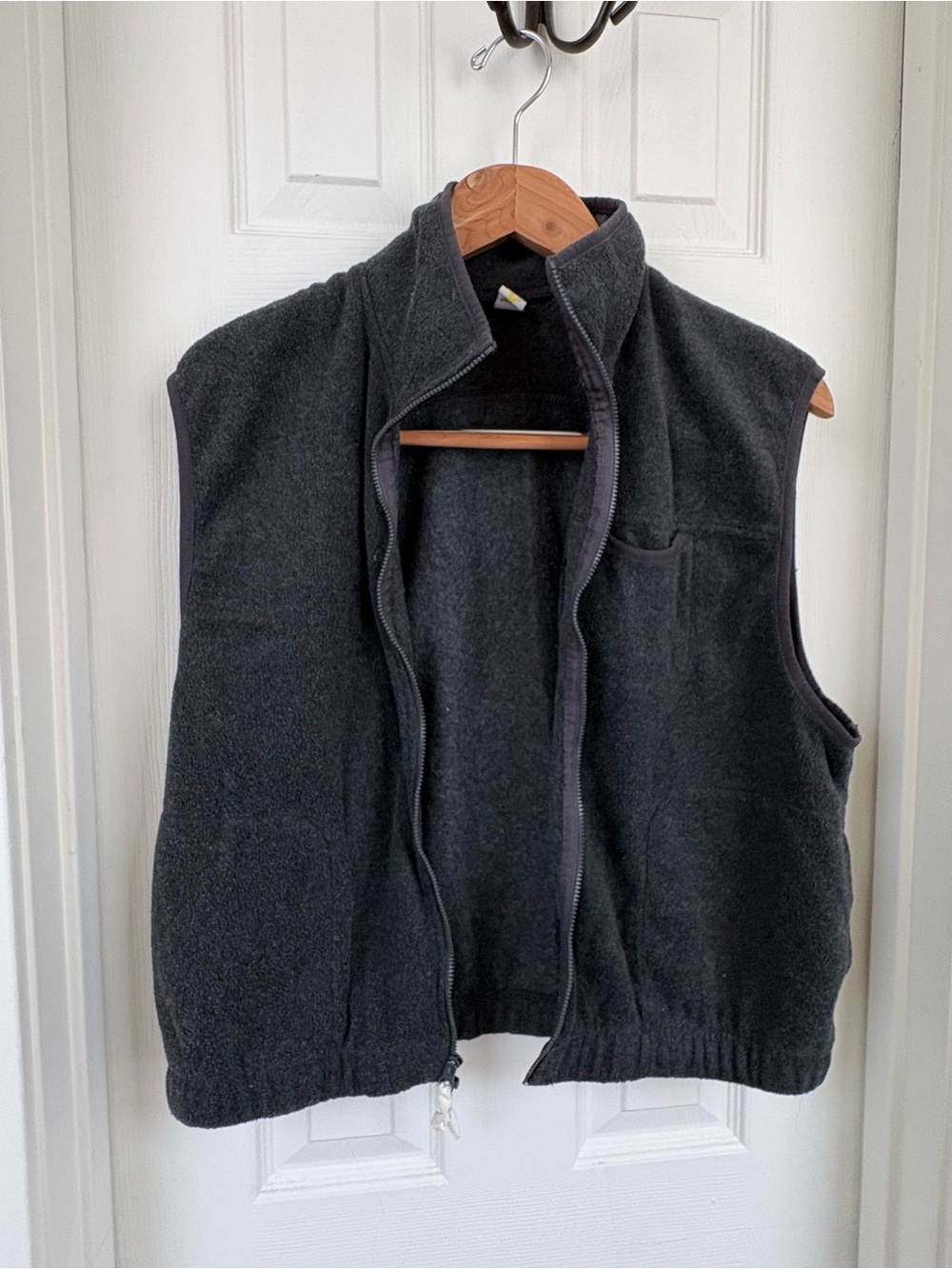 Old Navy Dark Gray Fleece Zip-Up Vest